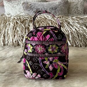 VERA BRADLEY Purple Punch 2009 Zipper Insulated Lunch Bunch Bag Brown Purple Y2K